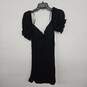 Black V Neck Ruched Mini Dress image number 1