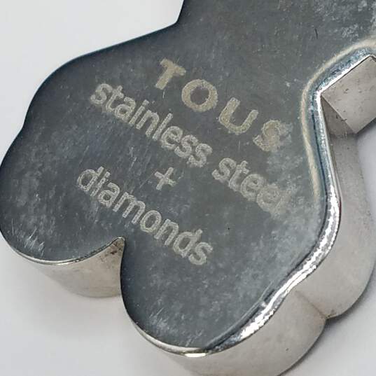 Tous Stainless Steel W/Diamonds Bear Charm 11.5g image number 4