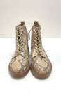 Sam Edelman Nina Snake Print Brown Combat Boots Size 7.5 image number 3