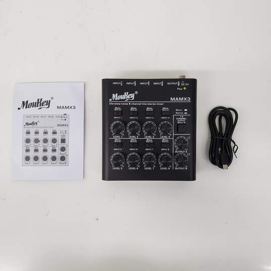 Moukey MAMX 3 Ultralow Noise 8 Channel Line Stereo Mixer / Untested image number 2