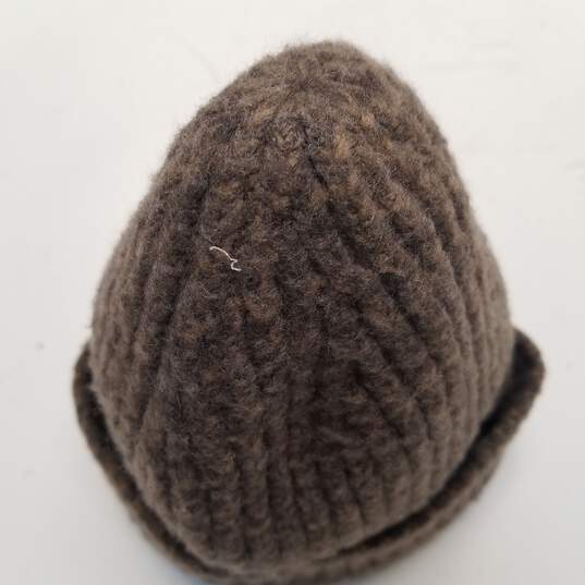 Acne Studio Brown Knitted Women's Beanie image number 4