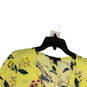 NWT Womens Yellow Floral V-Neck Short Sleeve Fit & Flare Dress Size 12 image number 3