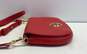 Tory Burch Leather Jamie Clutch Crossbody Cherry Red image number 4