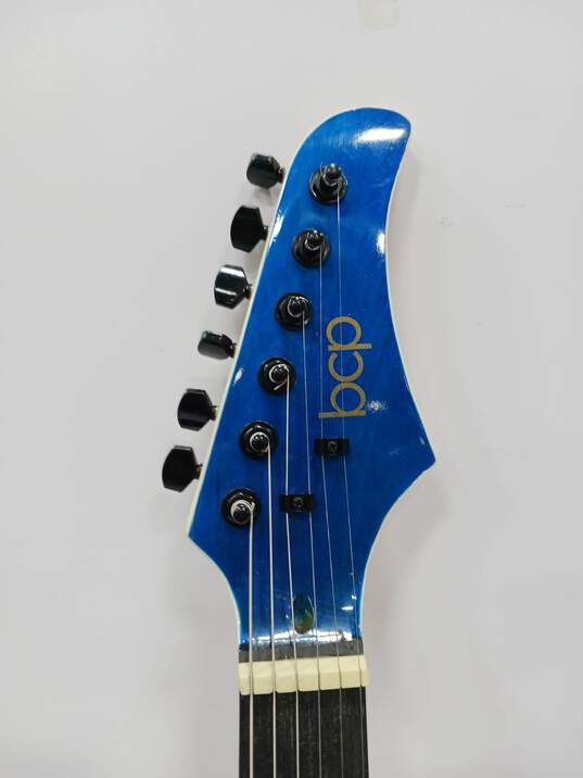BCP Blue Electric Guitar In Gig Bag image number 3