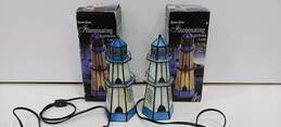 Pair of Excalibur Illuminating Lighthouse Lamps w/Boxes