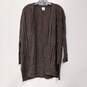 Chico's Women's Brown Cable Knit Open Front Cardigan Sweater Size 1 NWT image number 1
