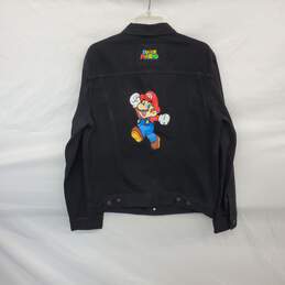 Levi's Super Mario Black Cotton Denim Jacket MN Size L alternative image