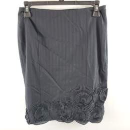 Bebe Women Black Pinwheel Detail Mini Skirt Sz 6 NWT alternative image