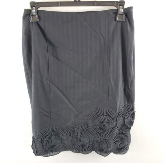 Bebe Women Black Pinwheel Detail Mini Skirt Sz 6 NWT image number 2