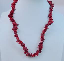 Artisan Red Coral & Pink Shell Jewelry alternative image