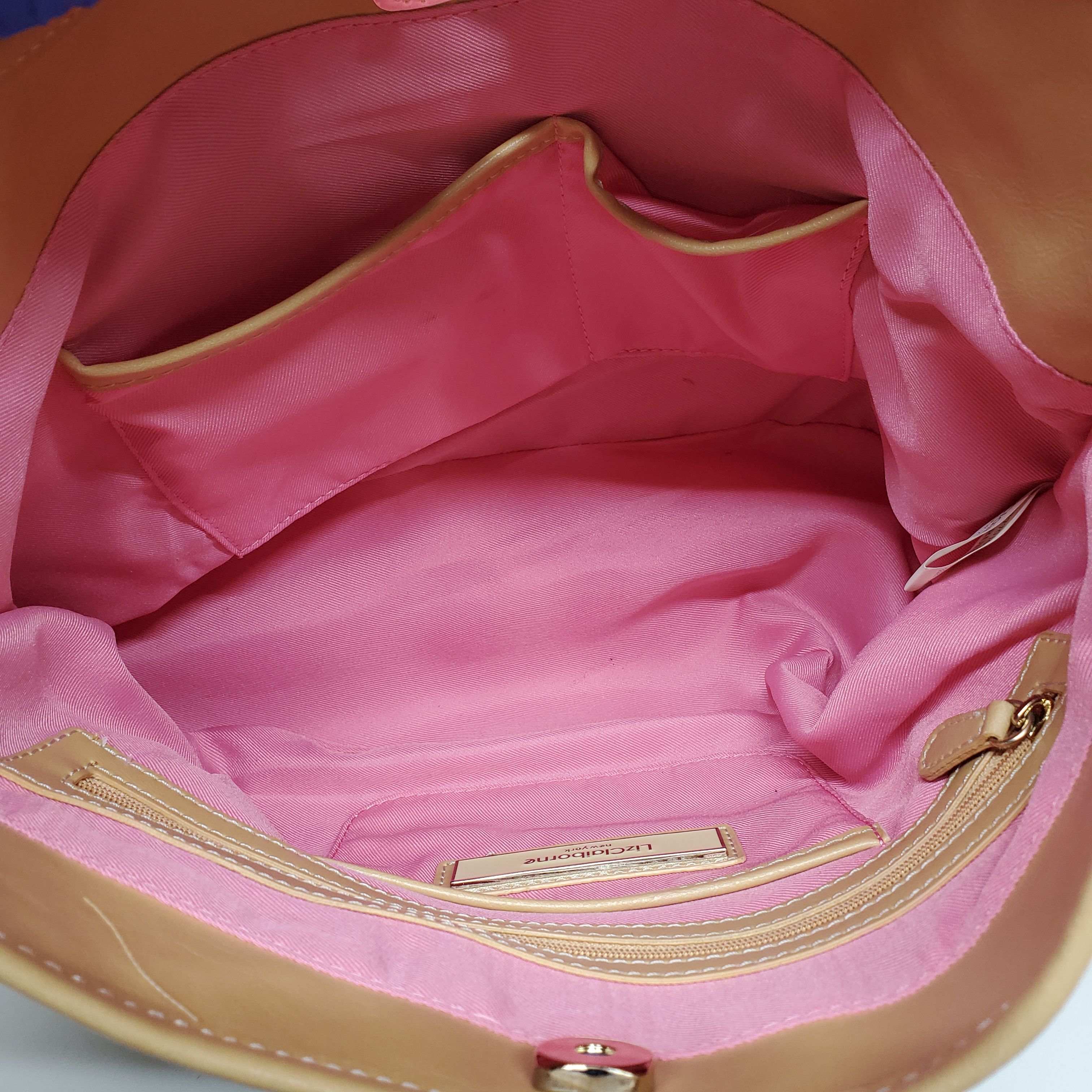 LIZ CLAIBORNE NYC Leather - brown leather Shoulder Bag £3.50 - PicClick UK