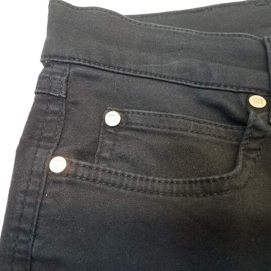 Womens Black Denim Dark Wash Pockets Stretch Straight Leg Jeans Size 42 image number 4