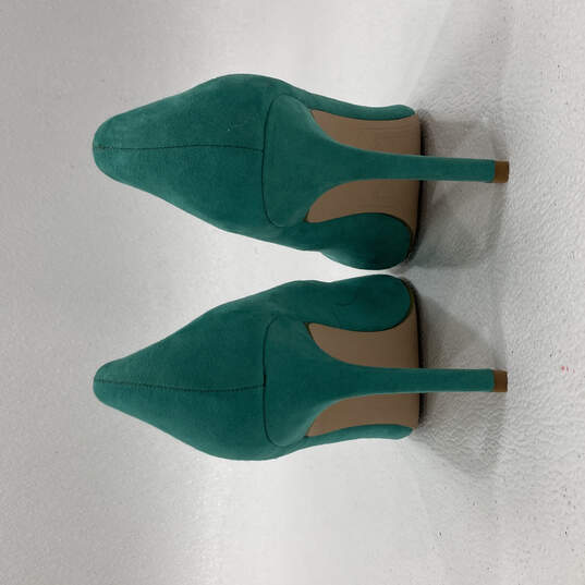 Womens 2814 Teal Pointed Toe Slip On Stiletto Pump Heels Size 40 image number 4