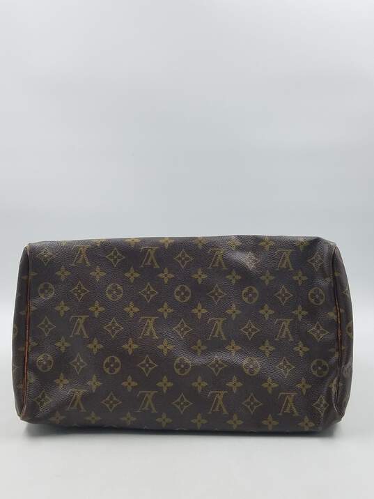 Authentic Louis Vuitton Brown Speedy 35 Handbag image number 4