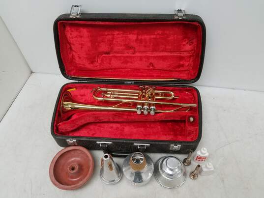 Vintage King Cleveland 600 Trumpet With Case And Accessories image number 1