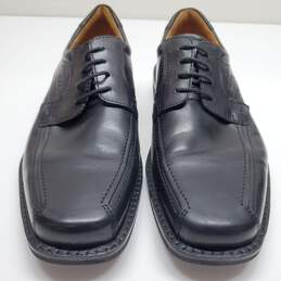 Ecco Black Leather Oxford Dress Lace up Flat Shoes Men’s Size 44 alternative image