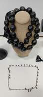 Bundle of Assorted Black Colored Fashion Costume Jewelry image number 4