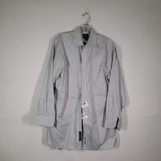 NWT Mens Cotton Herringbone Tailored Fit Wrinkle Free Dress Shirt Size 151/2 -32 image number 1