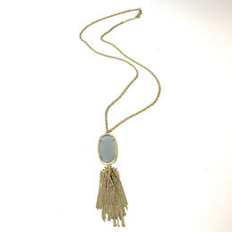 Designer Kendra Scott Gold-Tone Rayne Ivory Tassel Pendant Necklace alternative image