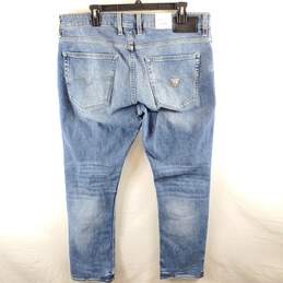 Guess Men Blue Washed Slim Tapered Jeans Sz 36 NWT alternative image