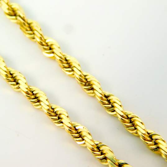 14K Yellow Gold Twisted Rope Chain Bracelet 5.3g image number 3