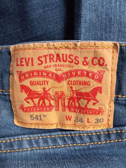 Buy the Levi Strauss & Co. 541 Men's Blue Jeans Size W34XL30 ...