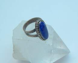Carolyn Pollack Sterling Silver Lapis Lazuli Southwestern Style Ring 8.6g