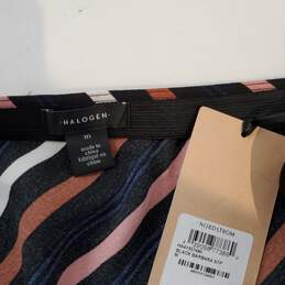 Halogen Black Barbara Striped Skirt NWT Size M alternative image