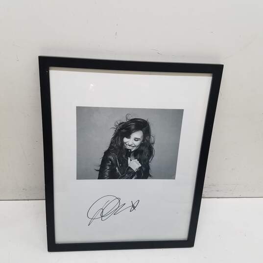 Framed & Signed Black & White Photo of Demi Lovato image number 5
