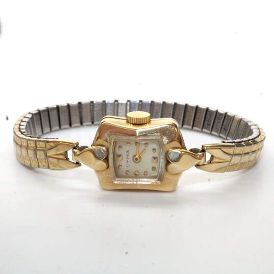 CYMA 14K Yellow Gold Vintage 17 Jewels Swiss Made Ladies Watch image number 6