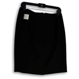 NWT Womens Black Stretch Back Zip Knee Length Straight & Pencil Skirt Sz 8P alternative image