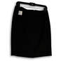 NWT Womens Black Stretch Back Zip Knee Length Straight & Pencil Skirt Sz 8P image number 2