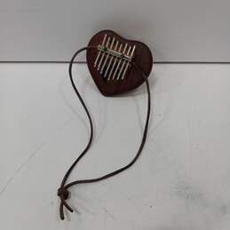 Mini Kalimba Heart Shaped Thumb Piano W/ Leather Strap