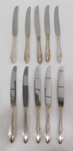 Set of 10 Oneida Community Silver-plated QUEEN BESS II Knives