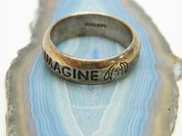 John Lennon 925 Imagine Doodle Signature Chunky Band Ring 7.9g