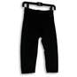 Womens Black Elastic Waist Pull-On Activewear Capri Leggings Size Small image number 2