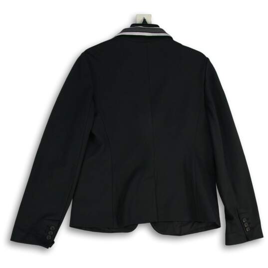 NWT Womens Black Notch Lapel Long Sleeve Single Breasted Blazer Size 8 image number 2
