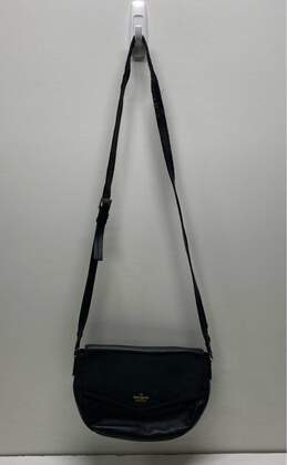 Kate Spade Black Leather Flap Crossbody Bag