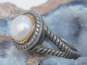 ATR 925 & 14K Yellow Gold Pearl Cable Ring 5.6g image number 2