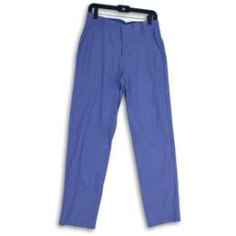 NWT IZOD Womens Blue Flat Front Slash Pocket Ankle Pants Size 18
