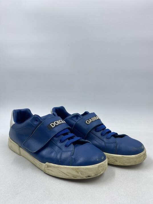 Authentic Dolce & Gabbana Blue Sneakers M 5.5 image number 3