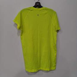 Lululemon Athletic Neon Yellow Work Out Shirt alternative image