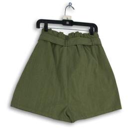 BB Dakota Steve Madden Womens Green Seaside Cinch Paperbag Shorts Size XL alternative image