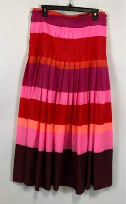 NWT Banana Republic Womens Multicolor Striped Pleated Maxi Skirt Size 8