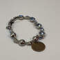 Designer Givenchy Silver-Tone Blue Stone Clasp Fashionable Chain Bracelet image number 3