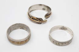 Bundle of 3 12K Gold Fill & Sterling Silver Rings - 8.44g