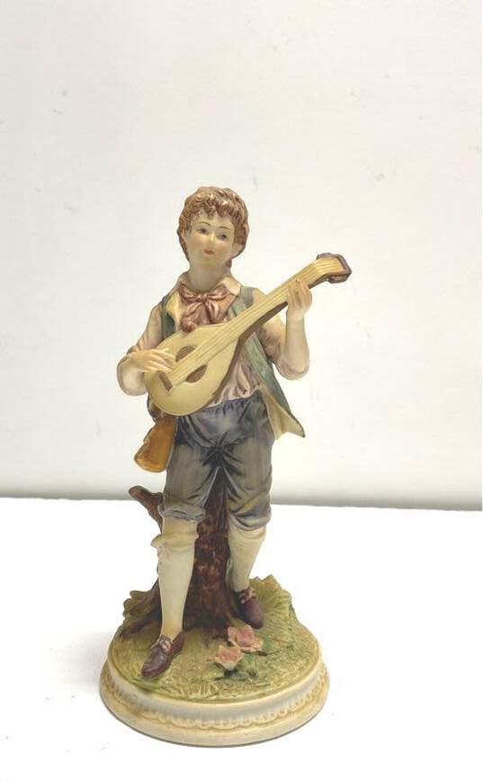 Lefton Bisque Statutes Hand Painted Lot of 3 Vintage Ceramic Art Figurines image number 2