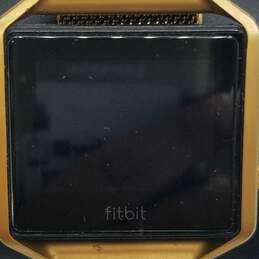 Fitbit Blaze Fitness Tracker Smart Watch with custom gold tone bracelet case alternative image