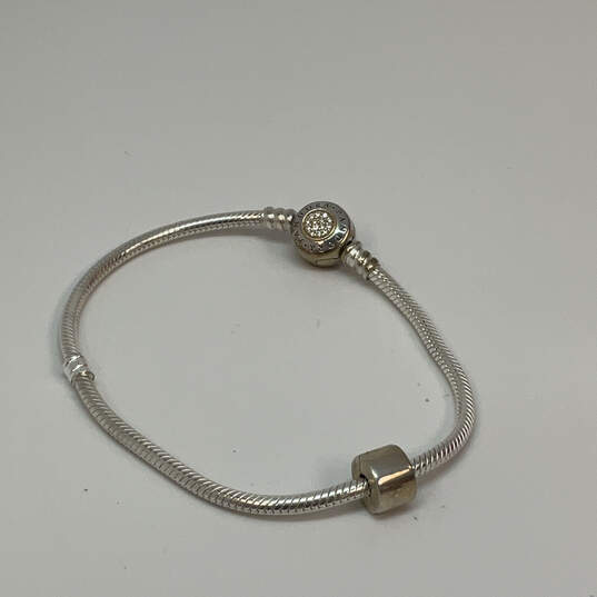 IOB Designer Pandora 925 ALE Sterling Silver CZ Snake Chain Charm Bracelet image number 2
