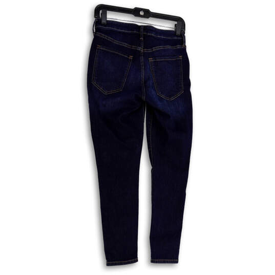 Womens Blue Denim Medium Wash Stretch Pockets Skinny Jeans Size 27/4P image number 2